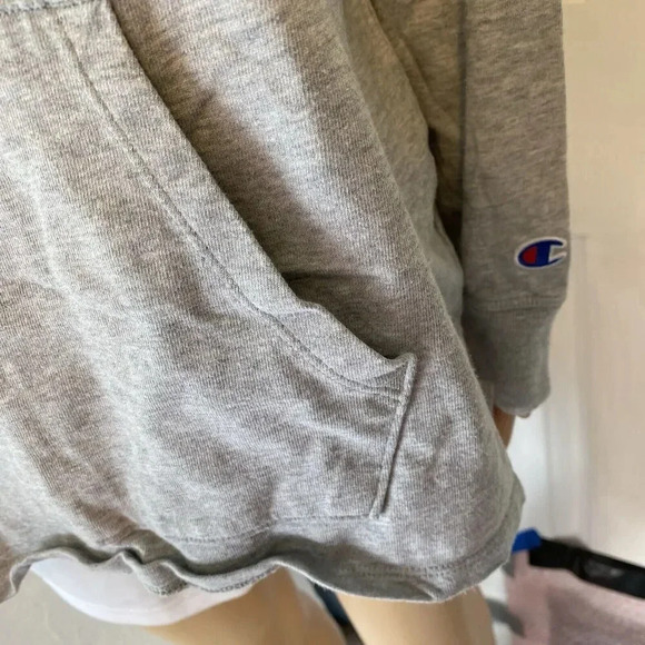 Champion Sweatshirt Hoodie Authentic Athleticwear Unisex XL Gray Pocket Pullover - Picture 8 of 9